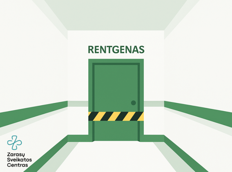 Dėmesio! Laikinai neveiks rentgeno aparatas